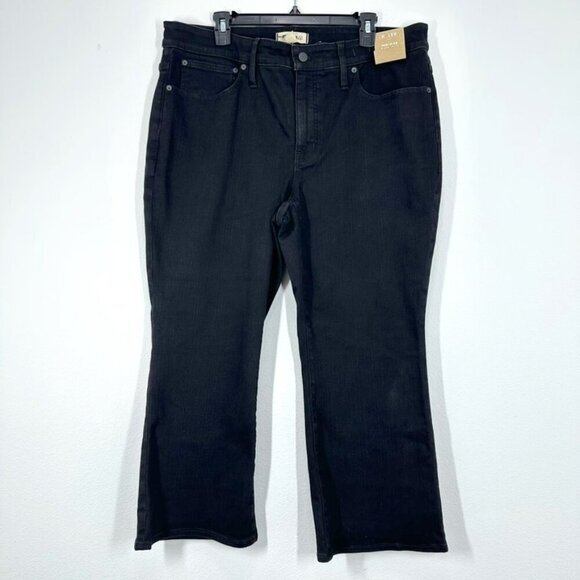 Madwell Women's Size 18W Plus Kick Out Crop Jeans Black Rinse Wash‎ Classic NWT - Picture 1 of 8